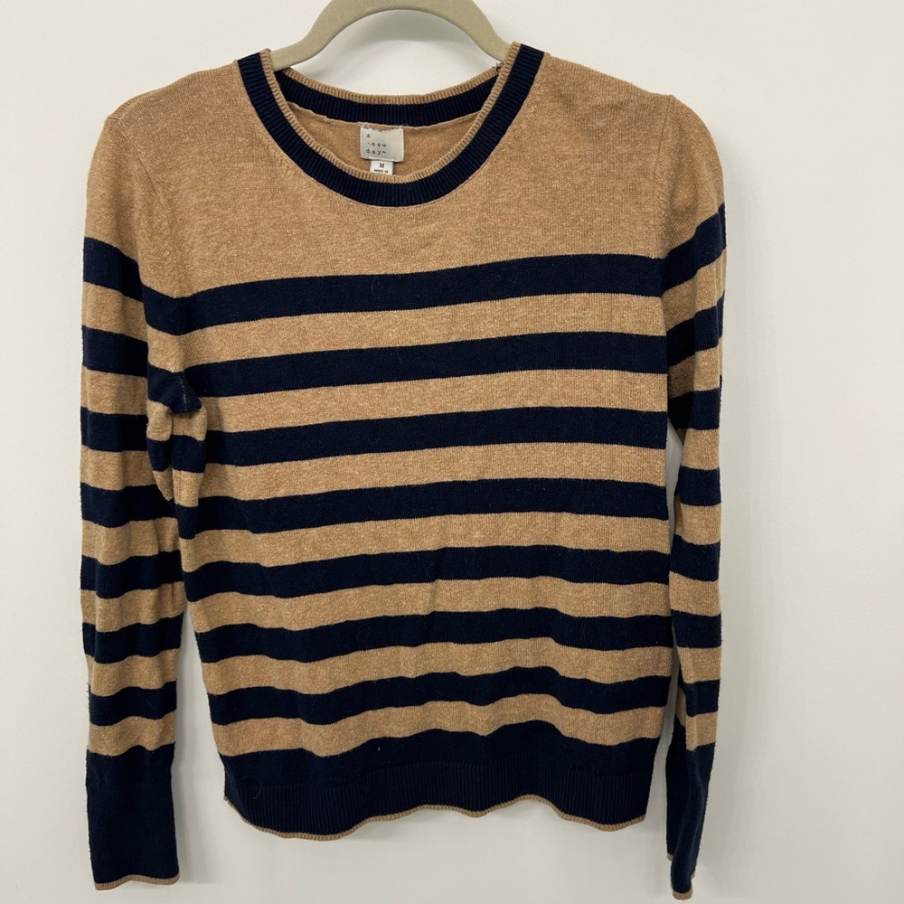 A New Day Striped Crewneck Sweater Size Medium